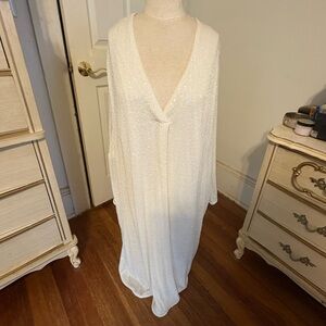Sparkling White Sequin Maxi Caftan